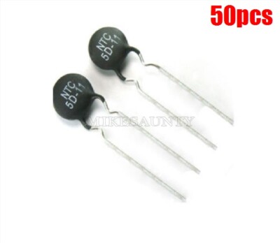 50Pcs Ntc Thermistor 5D-11 5Ohm 4Amp 5 Ohm 4A Inrush Current Limiting Limiter mc