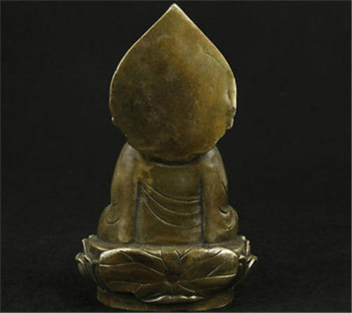 Chinesische alte handgeschnitzte Bronze Sakyamuni Shakyamuni Amitabha Buddha Statue 22321 - Bild 6 von 6