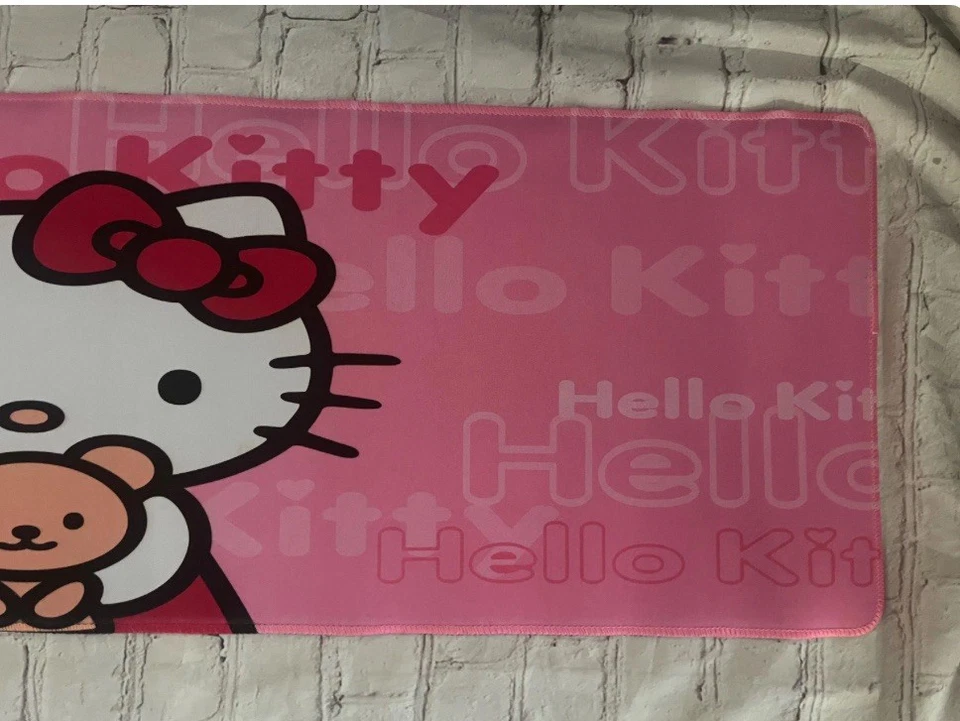 Hello Kitty Large Extended Gaming Non-Slip Mouse Mat Pad Mousepad Computer PC - Image 3 of 4