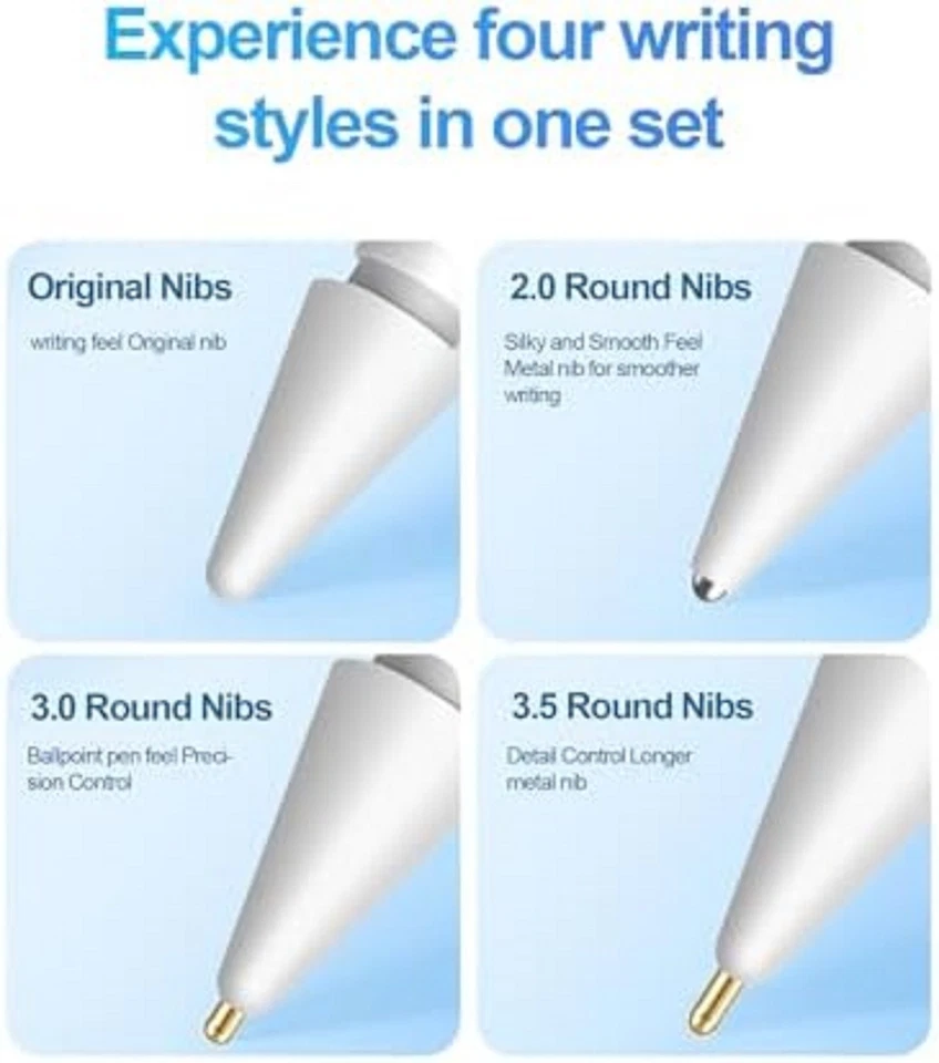 Puntas de repuesto para accesorios Apple Pencil - Paquete de 8 lápices de repuesto mixtos Foto 2 de 4