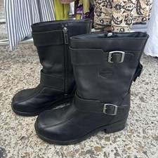 Vintage Harley Davidson Black moto boots Size Women  s 7