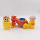 Fisher Price Vintage 1984 Tractor Tricycle Jumbo Little People Orange Vehicle