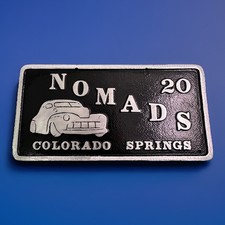 Vintage Cast Aluminum Nomads Colorado Springs Very Rare Car Club Plaque Vintage Cast Aluminum Nomads Colorado Springs Very Rare Car Club Plaque