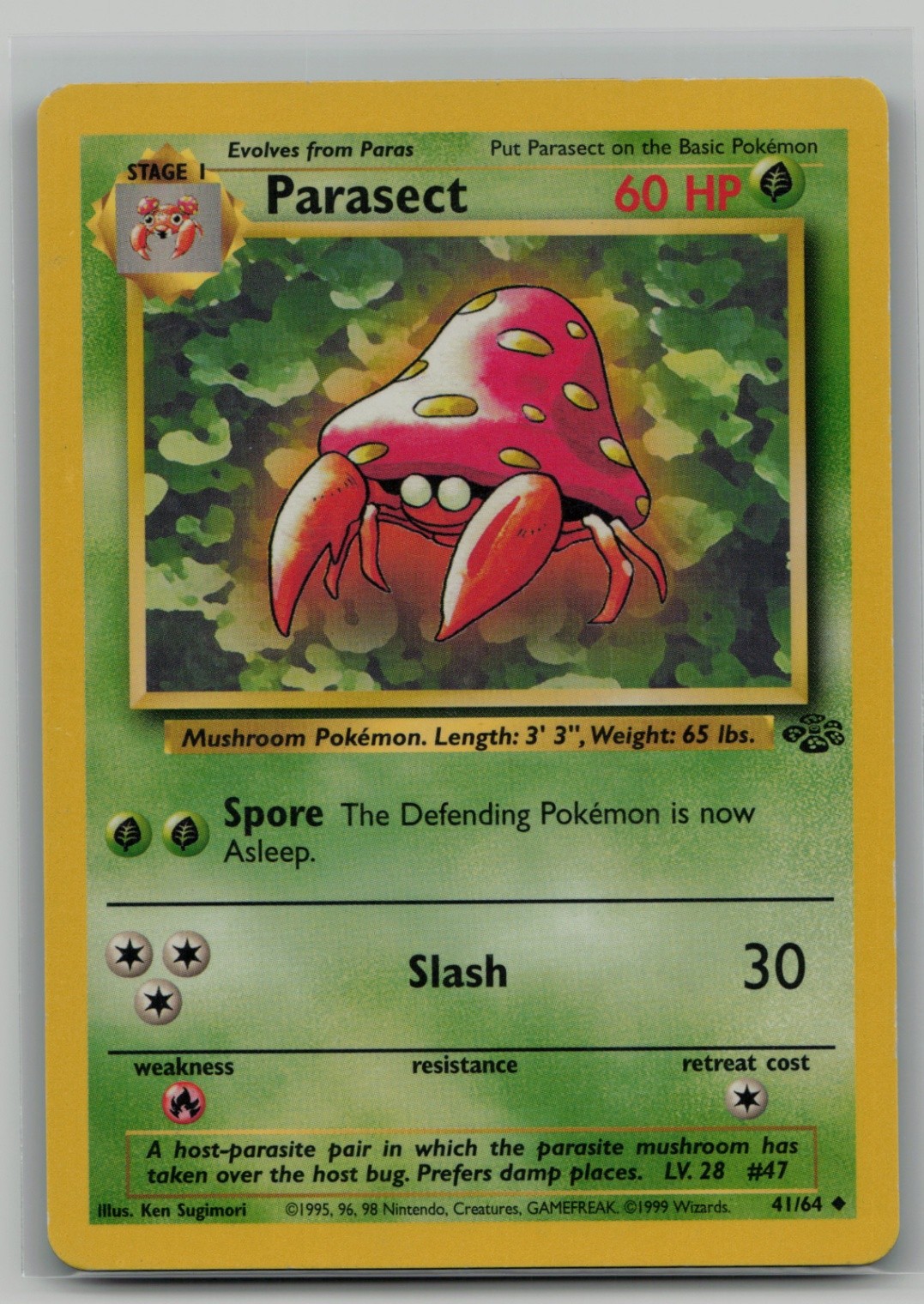 Parasect Uncommon Jungle 41/64 NM