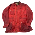 Vintage Belstaff Black Prince Jacket Weatherproof Motorcycle Red Mens 2XL