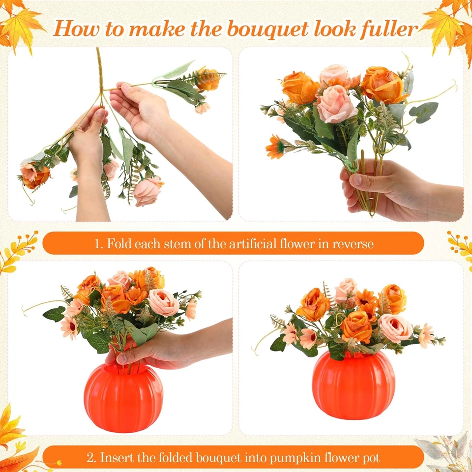 4 Juegos Pequeña Calabaza Baby Shower Decoraciones Oso Baby Shower Mesa Centerpi... Foto 3 de 4