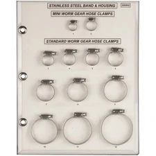 DISCO SB0802 Hose Clamp Sample Board No 4, 6 Mini No 6- No 36 Stndrd