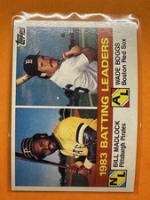 1984 Topps #131 1983 Batting Leaders (Bill Madlock / Wade Boggs). Mint Gem