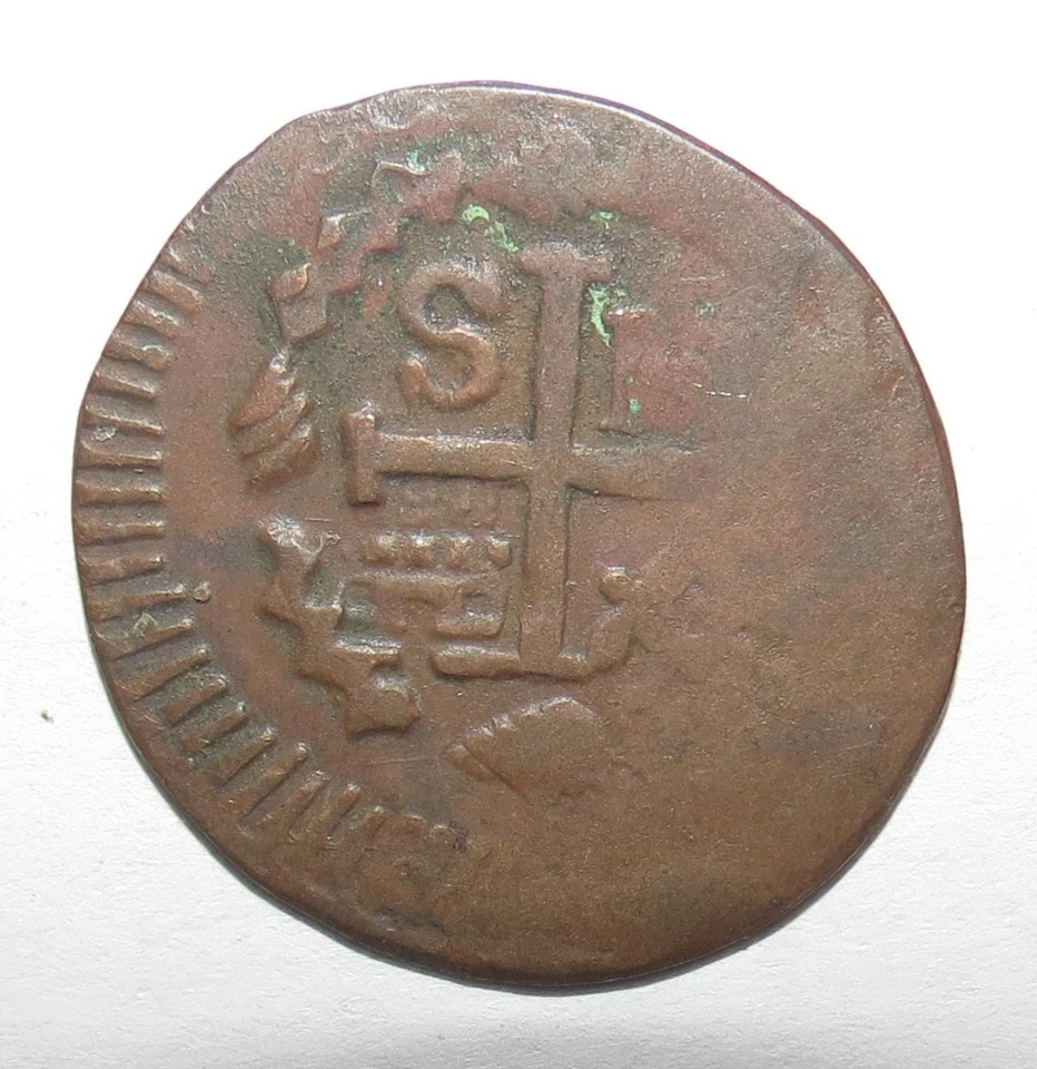 Colombie 1820 Santa Marta – 1/4 Real Cuivre – Colombia Copper Coin – Rare - Photo 2/2