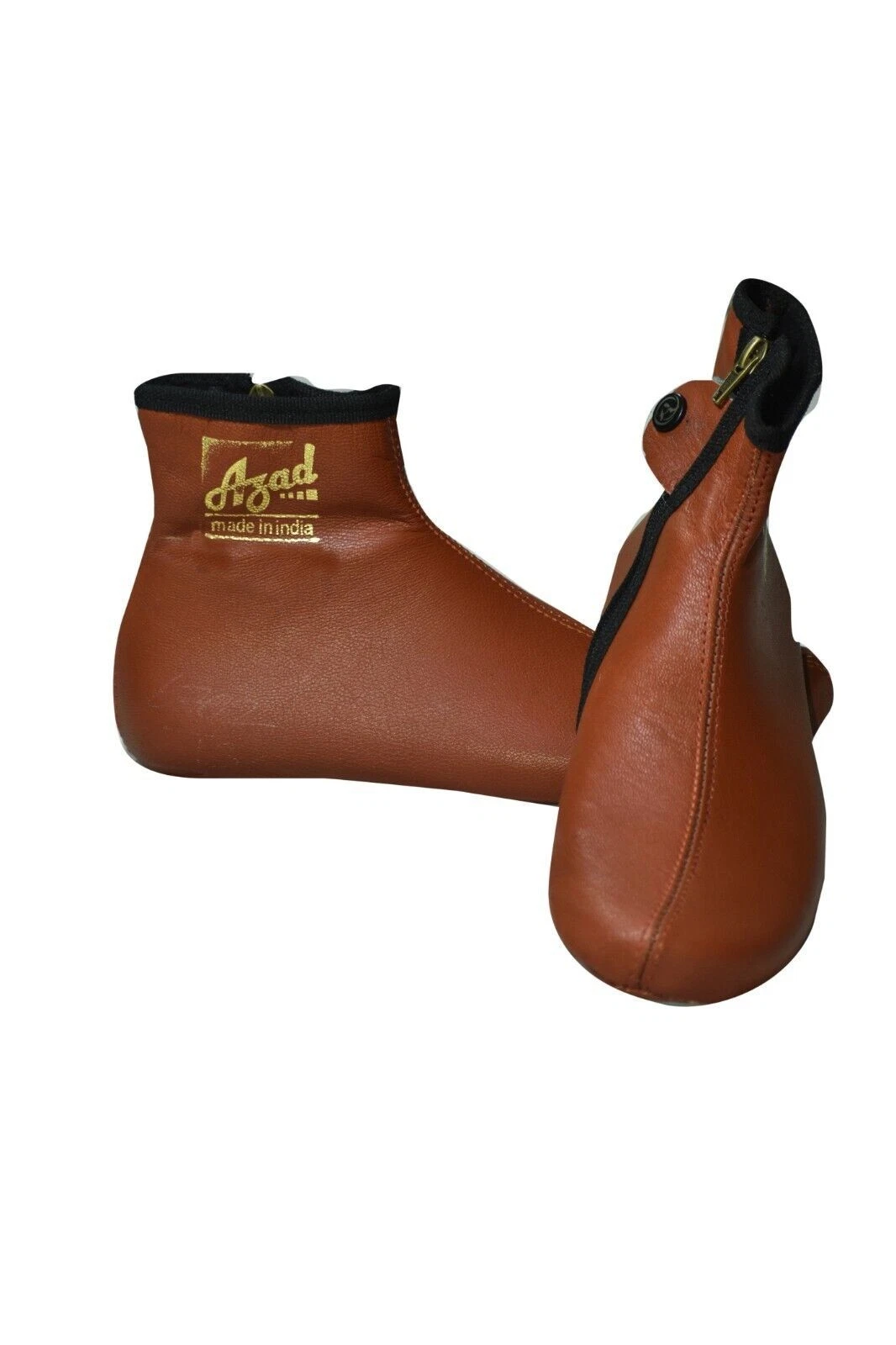 Tan Azad Leather winter Socks Ankle Khuff Comfortable Socks, Ship from USA