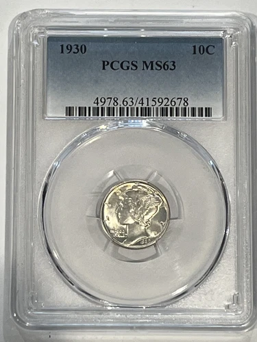 1930 Mercury Dime : PCGS MS63