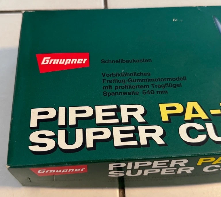 Graupner Piper PA 18 Super Cub Flugzeug Bausatz Schnellbaukasten 4423 Vintage - Bild 2 von 4
