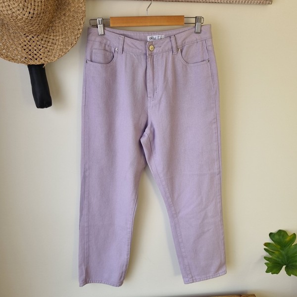 LADIES SIZE 12 LIGHT PURPLE ALLY MUM JEANS