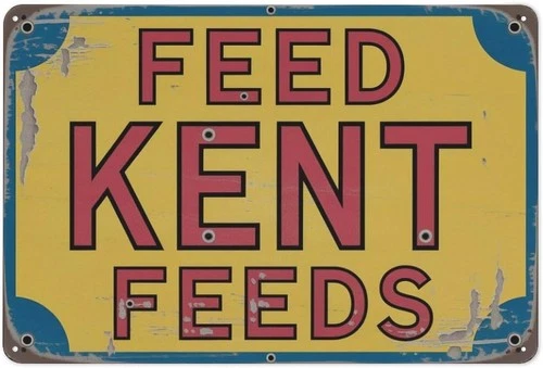 Feed Kent Feeds Tin Metal Signs Home Décor Vintage Farmhouse print Suitable for