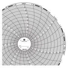 GRAPHIC CONTROLS Chart 678 Circular Paper Chart, 7 day, 60 pkg 30ZX90