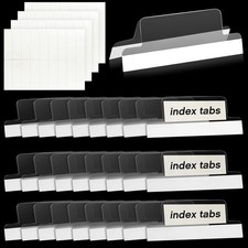 2 Inch Insertable Self-Adhesive Tabs with Printable 2 inch, Clear, White