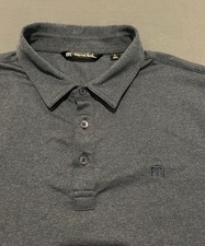 Travis Mathew Polo Shirt Mens XL Grey Short Sleeve Lightweight Golf Outdoors