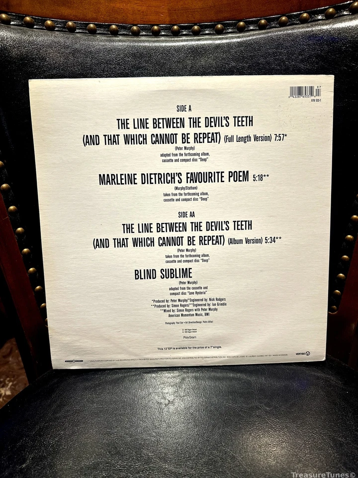 Peter Murphy - The Line Between The Devil's Teeth LP de vinilo Foto 2 de 2