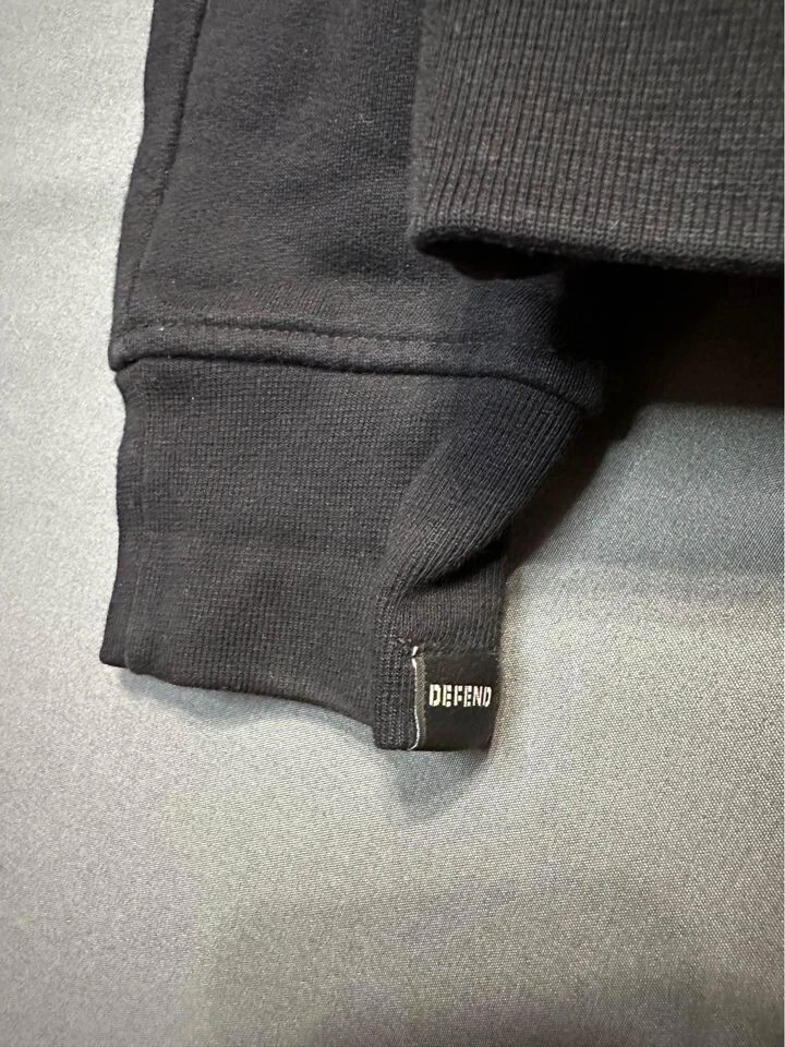 Defend Paris Sudadera con Capucha Para Hombre Mediana Negra Sudadera Pull over Peso Pesado Diseñador Foto 4 de 4