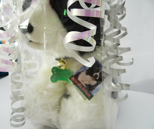 Border Collie 12 " toy dog, Black & White, gift wrapped, personalised or not - Picture 6 of 47