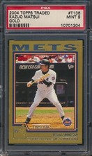 2004 Topps GOLD Kazuo Matsui #T136 RC Mets Rookie PSA 9 MINT Pop 1 None Higher
