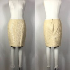 Vtg Jean Paul Gaultier Beige Snakeskin Skirt S