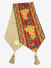 Flemish Tapestries Belgium 60" X 12" Ornate Dining Table Runner Grapes Gold Red