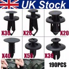 190Pcs Car Trim Clips Body Fastener Push Rivets Retainer Bumper Door Panel Screw