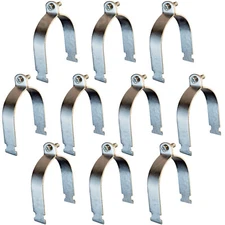 Highcraft 1-1/4"in Pipe Electro Galvanized Steel Strut Pipe Clamp Plumbing 10Pcs
