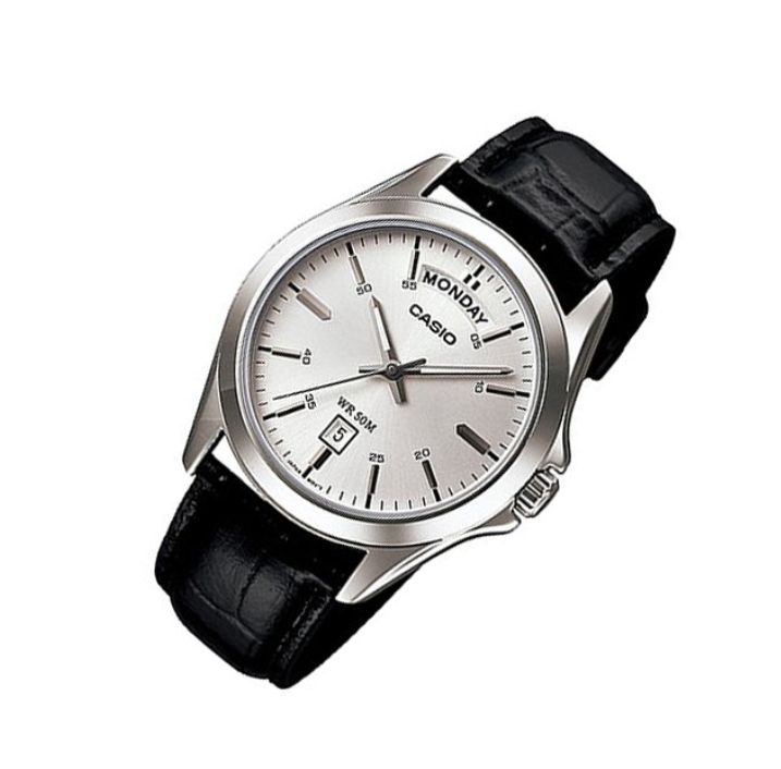 Casio Analog Leather Band White Men Watch MTP-1370L-7A Men's Watch