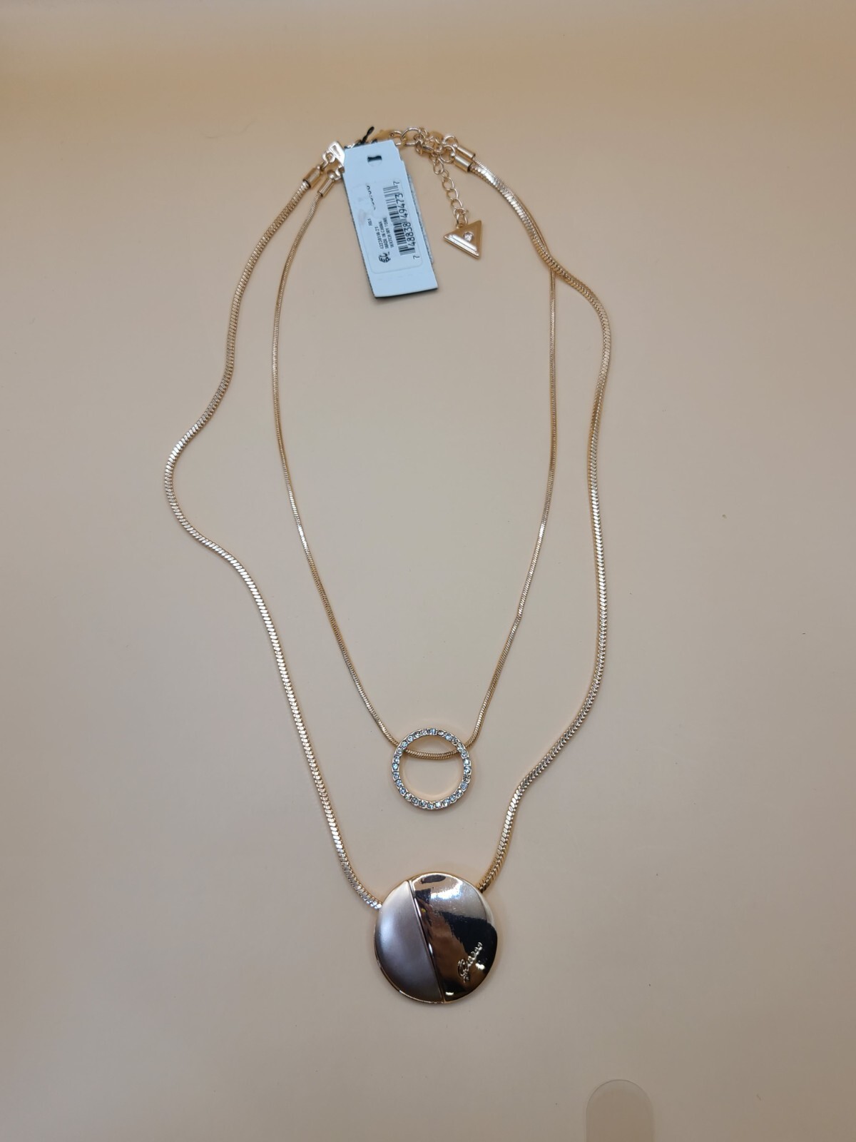 GUESS Rose Gold Statement Double-Layer Necklace 2… - image 2