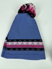 Vintage Wigwam Ski Winter Cap Hat Beanie Pom Pom 80  s 90s 100 Acrylic USA
