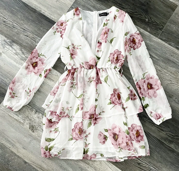White chiffon skater dress cheap