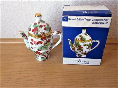 Madison & Max Home 2nd Edition Teapot Trinket Box Collectible 2003 NIB Low Ship