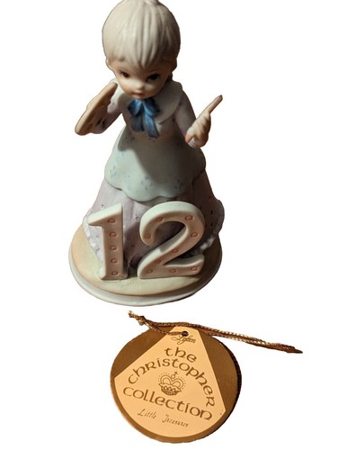Vtg 1983 Lefton Birthday Girl Age 12 Figurine Christopher Collection W/Box - Picture 2 of 9