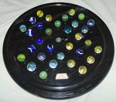 solitaire en marbre 26 cm billes en verre - Photo 1/4