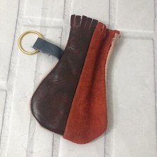 Vintage Leather Suede Pouch Larp Sca Pagan Made In Spain Ren Festival Cosplay