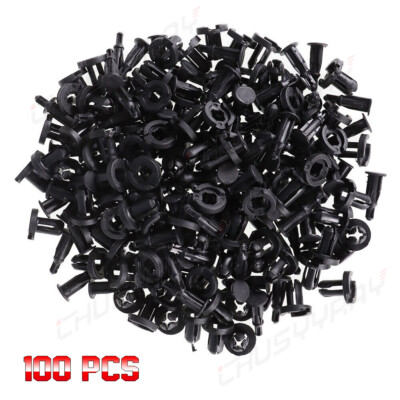 100pcs Clips Push Type Rivet Retainer Bumper Pin 10mm Fastener For Honda Acura