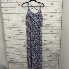 Altar d State Floral Paisley Ruffle Tank Maxi Dress Size Medium NWT