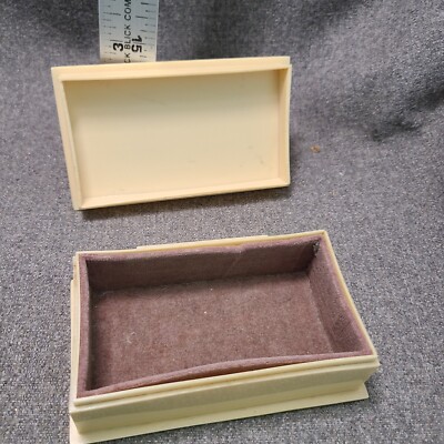 Antique 1920's Palmers French Celluloid Vanity Dresser TRINKET BOX 2 Pieces 