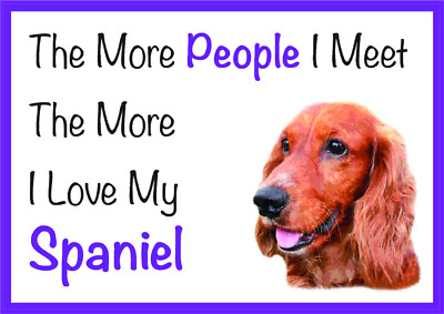 The More I Love My COCKER SPANIEL Hund Vinyl Auto Van Aufkleber 