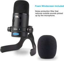 Cyber Acoustics Usb Pro Recording Microphone Pc Microphone With Wireless – Black
