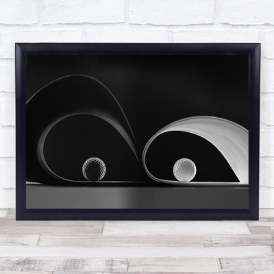 Gleiche aber verschiedene Golf Schatten Formen Ball Bälle Wandkunstdruck