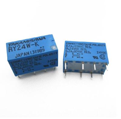 1 Stück Relais RY24W-K 1A 24VDC 0,5A120VAC Spule = DC24V UL CSA RoHS Takamisawa NEU 