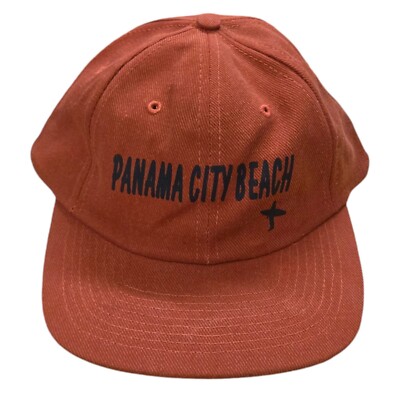 Panama City Beach Hat Adjustable Cap Muted Red Vintage Florida