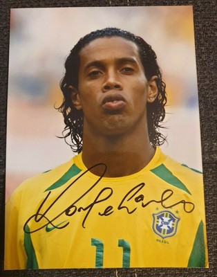 RONALDINHO Brasilien Original Autogramm FC Barcelona AC ...