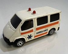 Vintage Majorette Sonic Flashers White AMBULANCE Diecast Truck Good Condition