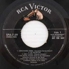 Tony Martin's "World Of Romance" - 1957 45 rpm 7" EP Sampler Record SPA-7-39