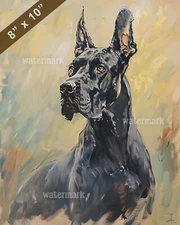 Great Dane painting by a grand estate 8x10 Print