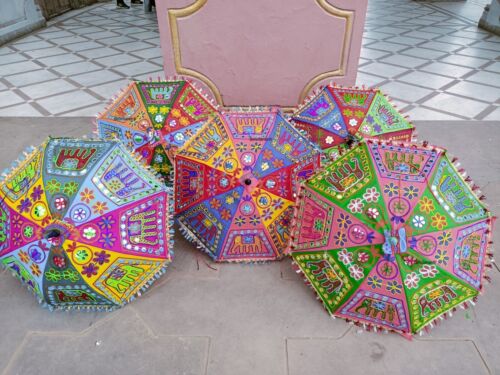 Lot de parasols de jardin suspendu broderie indienne mariage - Photo 1 sur 8